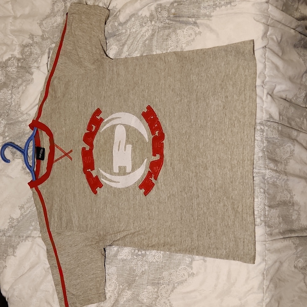 Phat Farm New York Big Logo T-Shirt Vintage Y2K Gray, Red And White
